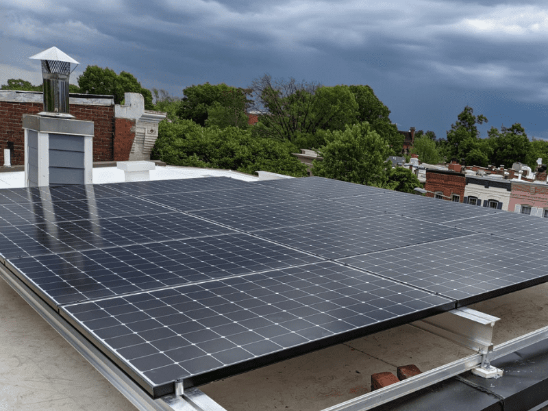 This residential home in Historic Capitol Hill will save 12,500 Kwh annually with a 10Kw solar system!