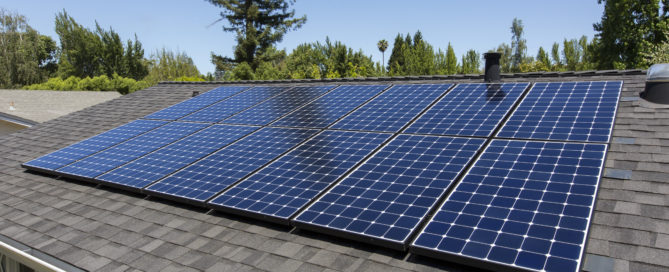 Solar panels on a home by District Energy.